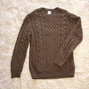Zara Taupe Cable Knit Sweater